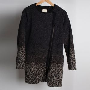 REBECCA TAYLOR Ombre Leopard-Print Coat